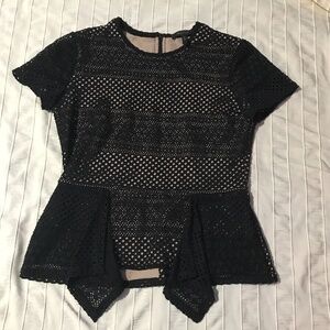 BCBG Max Azria Vicktoria lace top with zip back